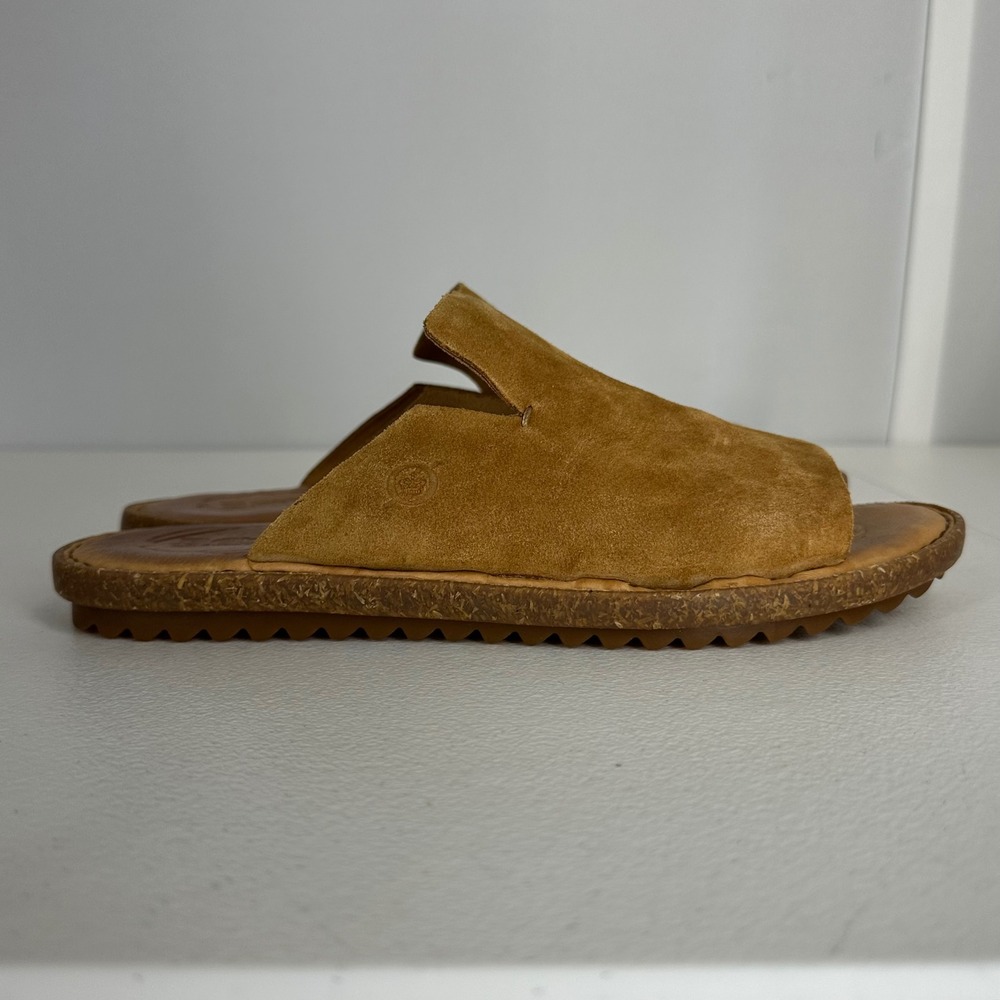 Born Women's Suede Leather Slide Sandals Size 8M Tan Brown BR0022037 NWOBox - Picture 5 of 15